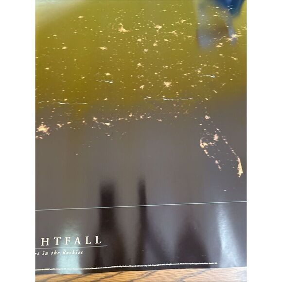 1997 Nightfall Sunset in the Rockies Poster - Simulated Science Astronomy - Picture 5 of 14